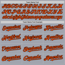 Load image into Gallery viewer, Custom Gray Orange-Black Authentic Sleeveless Baseball Jersey