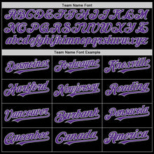 Load image into Gallery viewer, Custom Black Purple-Gray Authentic Sleeveless Baseball Jersey
