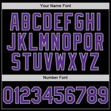 Load image into Gallery viewer, Custom Black Purple-Gray Authentic Sleeveless Baseball Jersey