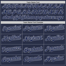 Load image into Gallery viewer, Custom Navy Gray Authentic Sleeveless Baseball Jersey