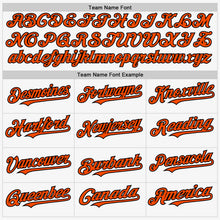 Load image into Gallery viewer, Custom White Orange-Black Authentic Sleeveless Baseball Jersey