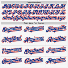 Load image into Gallery viewer, Custom White Royal-Red Authentic Sleeveless Baseball Jersey