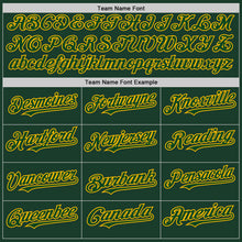 Load image into Gallery viewer, Custom Green Gold Authentic Sleeveless Baseball Jersey