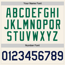 Load image into Gallery viewer, Custom Cream Navy-Kelly Green Authentic Sleeveless Baseball Jersey