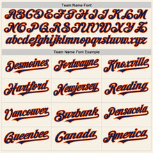 Load image into Gallery viewer, Custom Cream Navy-Orange Authentic Sleeveless Baseball Jersey