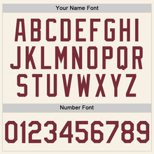 Load image into Gallery viewer, Custom Cream Burgundy Authentic Sleeveless Baseball Jersey