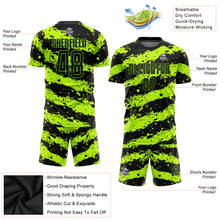 Load image into Gallery viewer, Custom Neon Green Black Sublimation Soccer Uniform Jersey