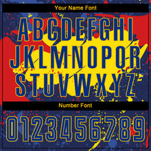 Load image into Gallery viewer, Custom Figure Royal-Gold Sublimation Soccer Uniform Jersey