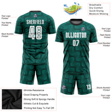 Load image into Gallery viewer, Custom Green White-Black Sublimation Soccer Uniform Jersey