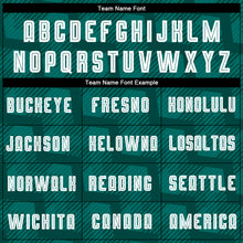 Load image into Gallery viewer, Custom Green White-Black Sublimation Soccer Uniform Jersey