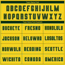 Load image into Gallery viewer, Custom Gold Green Sublimation Fade Fashion Soccer Uniform Jersey