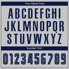 Load image into Gallery viewer, Custom Gray Navy Sublimation Fade Fashion Soccer Uniform Jersey