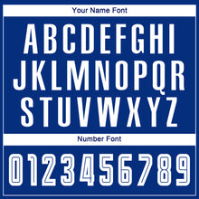 Load image into Gallery viewer, Custom Royal White Sublimation Soccer Uniform Jersey