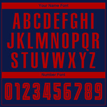 Load image into Gallery viewer, Custom Navy Red Sublimation Soccer Uniform Jersey