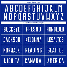 Load image into Gallery viewer, Custom Royal White Sublimation Soccer Uniform Jersey