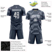 Load image into Gallery viewer, Custom Steel Gray White Sublimation Soccer Uniform Jersey