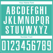 Load image into Gallery viewer, Custom Aqua White Sublimation Soccer Uniform Jersey