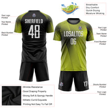 Load image into Gallery viewer, Custom Gold White-Black Sublimation Soccer Uniform Jersey