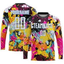 Load image into Gallery viewer, Custom Graffiti Pattern White-Light Blue Sublimation Soccer Uniform Jersey