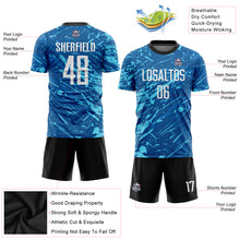 Load image into Gallery viewer, Custom Royal White-Light Blue Sublimation Soccer Uniform Jersey