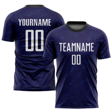 Load image into Gallery viewer, Custom Dark Purple White-Black Sublimation Soccer Uniform Jersey