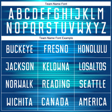 Load image into Gallery viewer, Custom Light Blue White-US Navy Blue Sublimation Soccer Uniform Jersey