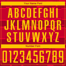 Load image into Gallery viewer, Custom Red Gold-Black Sublimation Soccer Uniform Jersey