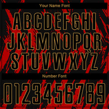 Load image into Gallery viewer, Custom Red Black-Old Gold Sublimation Soccer Uniform Jersey