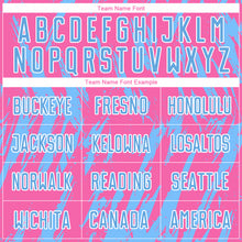 Load image into Gallery viewer, Custom Pink Light Blue-White Sublimation Soccer Uniform Jersey