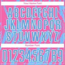 Load image into Gallery viewer, Custom Pink Light Blue-White Sublimation Soccer Uniform Jersey