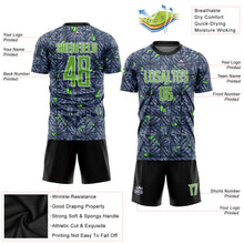 Load image into Gallery viewer, Custom Gray Neon Green-Black Sublimation Soccer Uniform Jersey