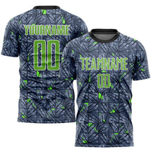 Load image into Gallery viewer, Custom Gray Neon Green-Black Sublimation Soccer Uniform Jersey