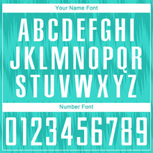 Load image into Gallery viewer, Custom Aqua White Sublimation Soccer Uniform Jersey