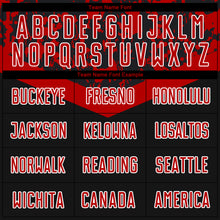 Load image into Gallery viewer, Custom Black Red-White Sublimation Soccer Uniform Jersey