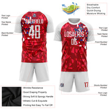 Load image into Gallery viewer, Custom Red White Sublimation Soccer Uniform Jersey
