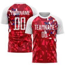 Load image into Gallery viewer, Custom Red White Sublimation Soccer Uniform Jersey