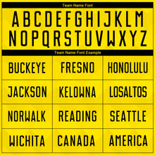 Load image into Gallery viewer, Custom Gold Black Sublimation Soccer Uniform Jersey