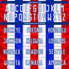 Load image into Gallery viewer, Custom White White-Royal Sublimation Soccer Uniform Jersey