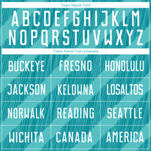 Load image into Gallery viewer, Custom Aqua White Sublimation Soccer Uniform Jersey