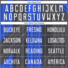 Load image into Gallery viewer, Custom Black White-Royal Sublimation Soccer Uniform Jersey