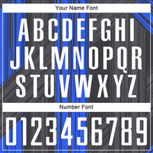 Load image into Gallery viewer, Custom Black White-Royal Sublimation Soccer Uniform Jersey