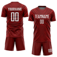 Load image into Gallery viewer, Custom Red White Sublimation Soccer Uniform Jersey