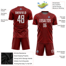 Load image into Gallery viewer, Custom Red White Sublimation Soccer Uniform Jersey