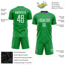 Load image into Gallery viewer, Custom Kelly Green White Sublimation Soccer Uniform Jersey