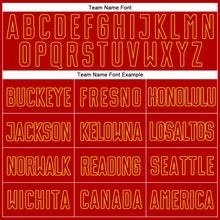 Load image into Gallery viewer, Custom White Red-Gold Sublimation Split Fashion Soccer Uniform Jersey