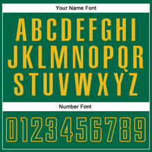 Load image into Gallery viewer, Custom White Kelly Green-Gold Sublimation Split Fashion Soccer Uniform Jersey