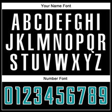 Load image into Gallery viewer, Custom Black Teal-White Sublimation Split Fashion Soccer Uniform Jersey