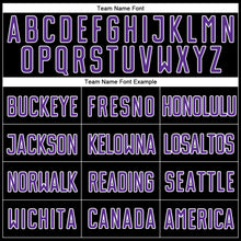 Load image into Gallery viewer, Custom Black Purple-White Sublimation Split Fashion Soccer Uniform Jersey