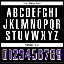 Load image into Gallery viewer, Custom Black Purple-White Sublimation Split Fashion Soccer Uniform Jersey