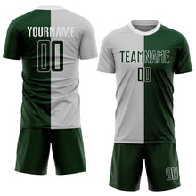 Load image into Gallery viewer, Custom Gray Green-White Sublimation Split Fashion Soccer Uniform Jersey